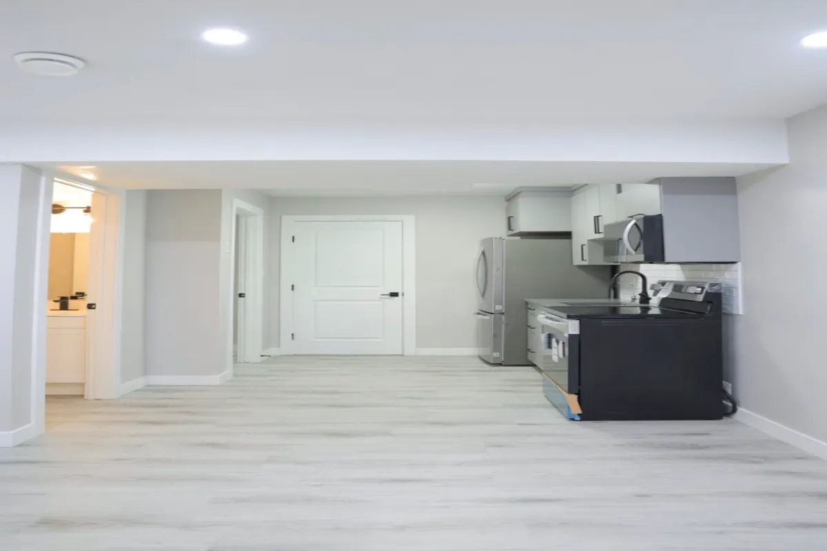 picture a legal basement suite we recently completed in Regina Saskatchewan