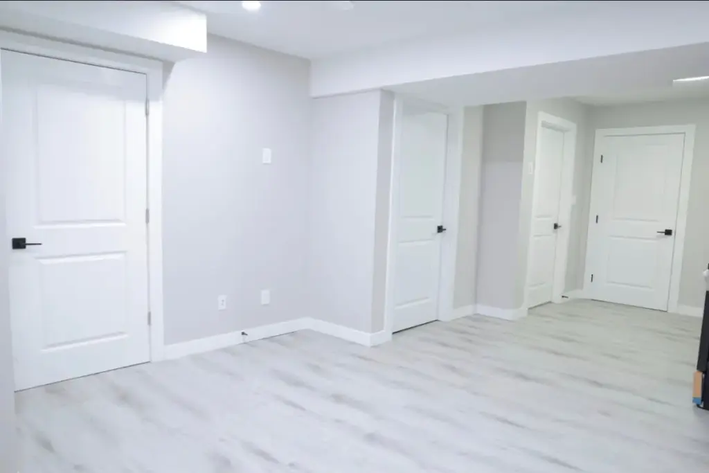 A basement family room in Regina we completed